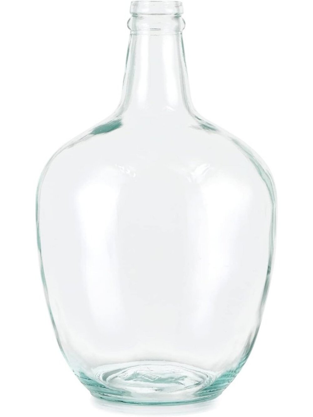 10" Tall Clear Glass Jug Vase - Decorative Flower Bottle for Home, Dining